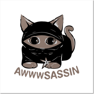 Awwwsassin Meowninja Posters and Art